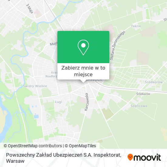 Mapa Powszechny Zakład Ubezpieczeń S.A. Inspektorat