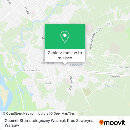 Mapa Gabinet Stomatologiczny Wozniak Krac Seweryna