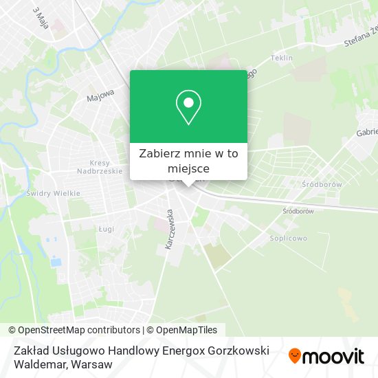 Mapa Zakład Usługowo Handlowy Energox Gorzkowski Waldemar