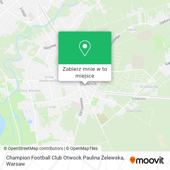 Mapa Champion Football Club Otwock Paulina Żelewska