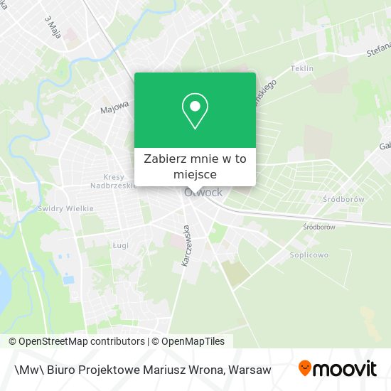 Mapa \Mw\ Biuro Projektowe Mariusz Wrona