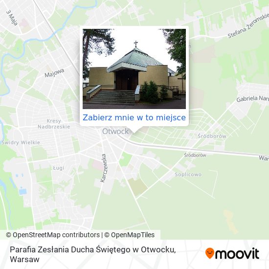 Mapa Parafia Zesłania Ducha Świętego w Otwocku