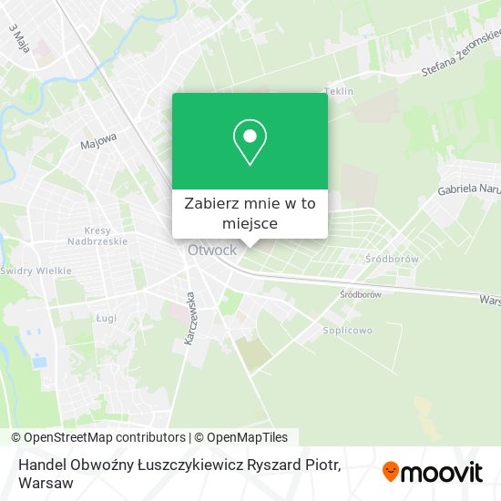 Mapa Handel Obwoźny Łuszczykiewicz Ryszard Piotr