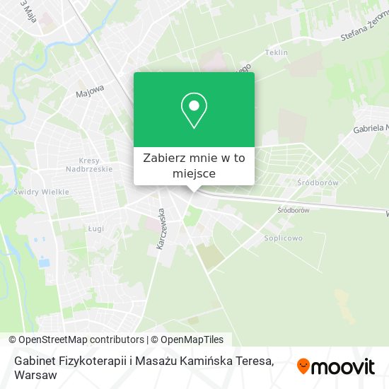 Mapa Gabinet Fizykoterapii i Masażu Kamińska Teresa