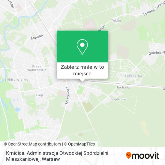 Mapa Kmicica. Administracja Otwockiej Spółdzielni Mieszkaniowej