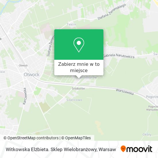 Mapa Witkowska Elżbieta. Sklep Wielobranżowy