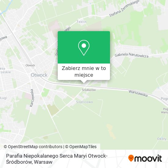 Mapa Parafia Niepokalanego Serca Maryi Otwock- Śródborów