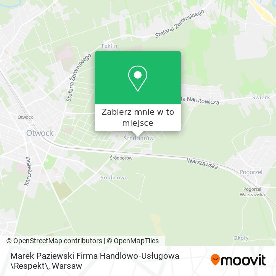 Mapa Marek Paziewski Firma Handlowo-Usługowa \Respekt\