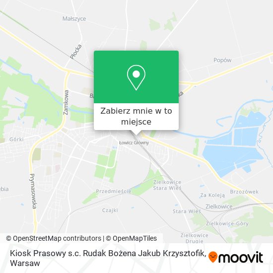 Mapa Kiosk Prasowy s.c. Rudak Bożena Jakub Krzysztofik