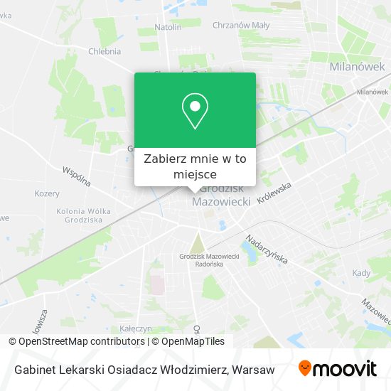 Mapa Gabinet Lekarski Osiadacz Włodzimierz