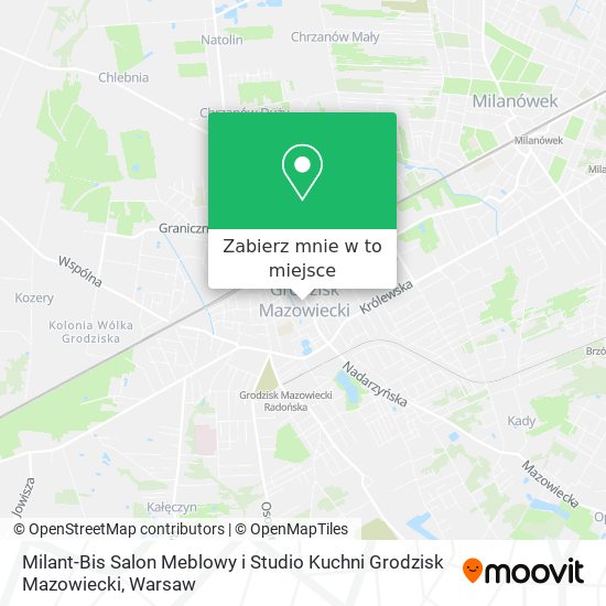 Mapa Milant-Bis Salon Meblowy i Studio Kuchni Grodzisk Mazowiecki