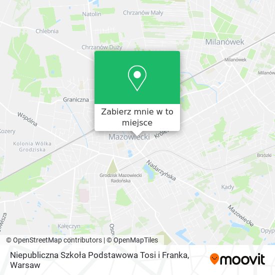 Mapa Niepubliczna Szkoła Podstawowa Tosi i Franka