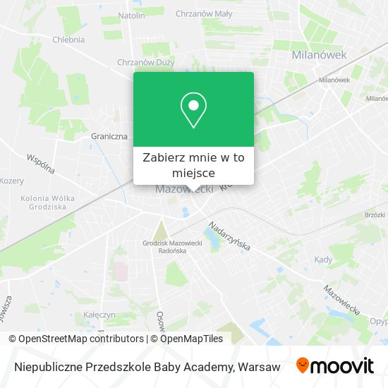 Mapa Niepubliczne Przedszkole Baby Academy