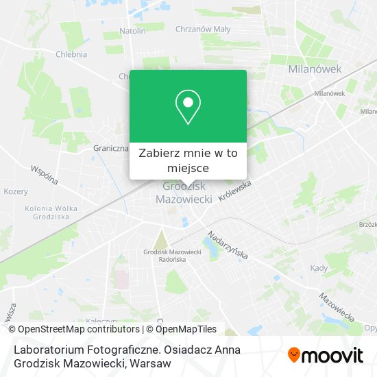 Mapa Laboratorium Fotograficzne. Osiadacz Anna Grodzisk Mazowiecki