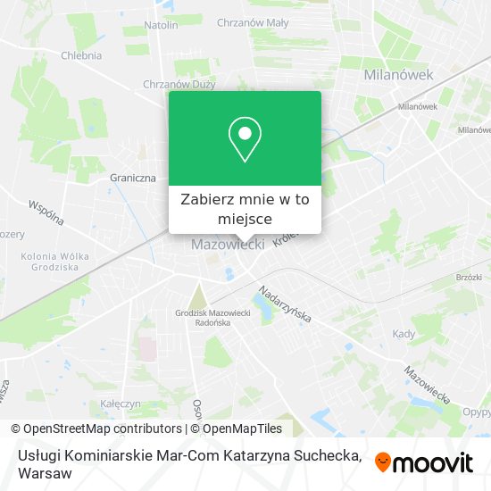 Mapa Usługi Kominiarskie Mar-Com Katarzyna Suchecka