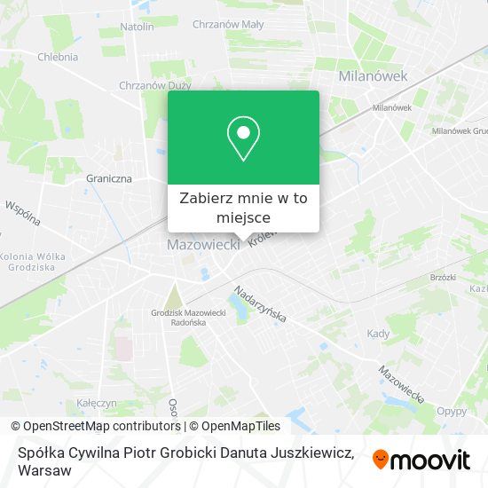 Mapa Spółka Cywilna Piotr Grobicki Danuta Juszkiewicz