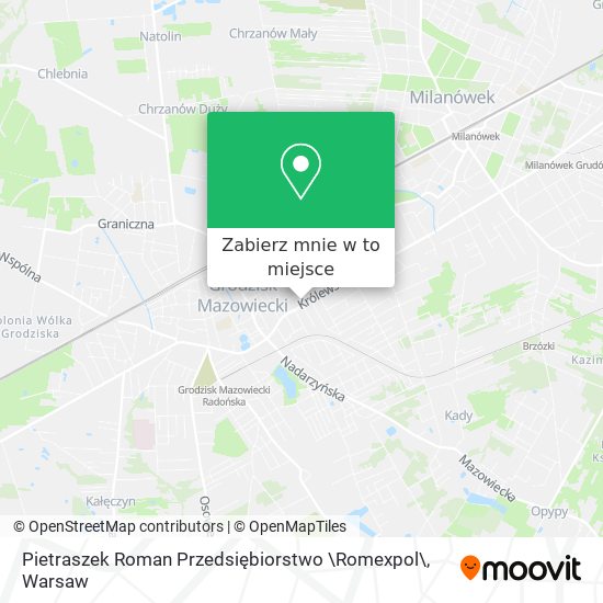 Mapa Pietraszek Roman Przedsiębiorstwo \Romexpol\