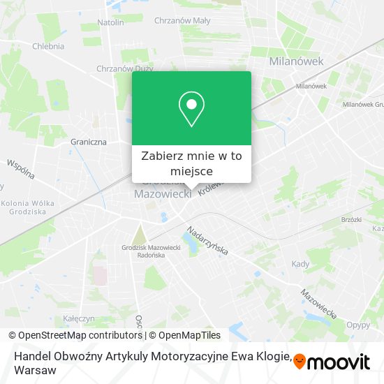 Mapa Handel Obwoźny Artykuly Motoryzacyjne Ewa Klogie