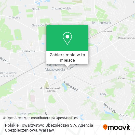 Mapa Polskie Towarzystwo Ubezpieczeń S.A. Agencja Ubezpieczeniowa