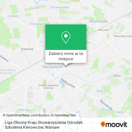 Mapa Liga Obrony Kraju Stowarzyszenie Ośrodek Szkolenia Kierowców