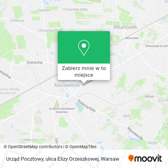 Mapa Urząd Pocztowy, ulica Elizy Orzeszkowej