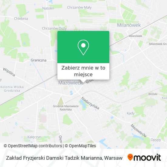 Mapa Zakład Fryzjerski Damski Tadzik Marianna