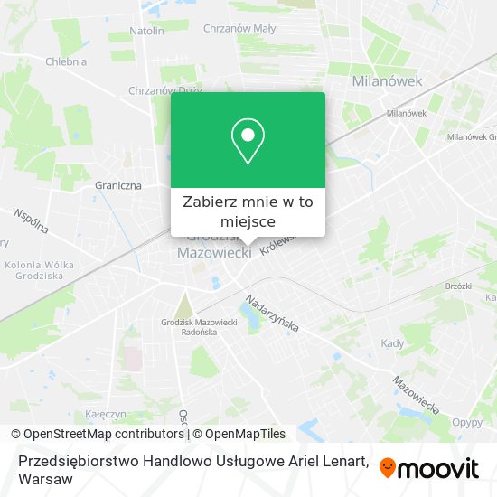 Mapa Przedsiębiorstwo Handlowo Usługowe Ariel Lenart