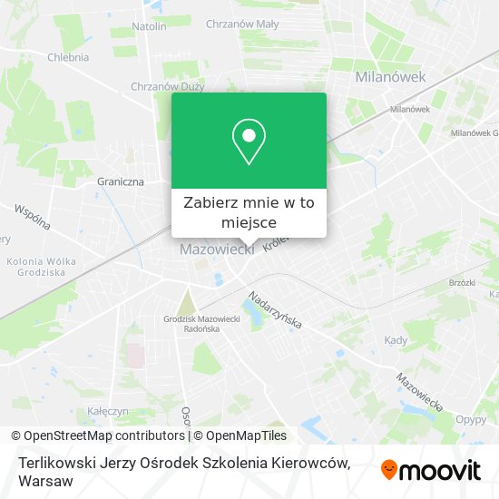 Mapa Terlikowski Jerzy Ośrodek Szkolenia Kierowców