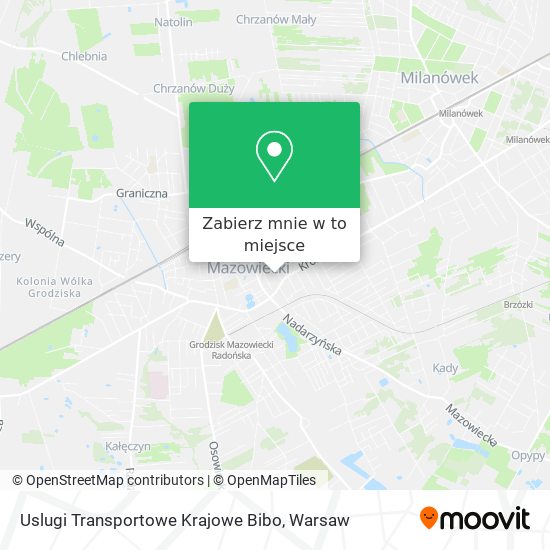 Mapa Uslugi Transportowe Krajowe Bibo