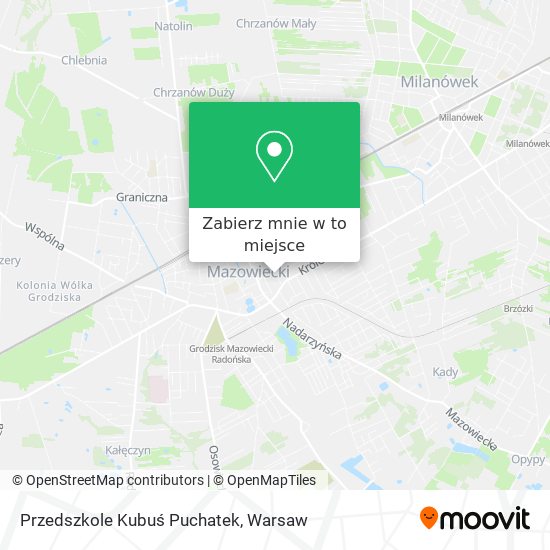 Mapa Przedszkole Kubuś Puchatek