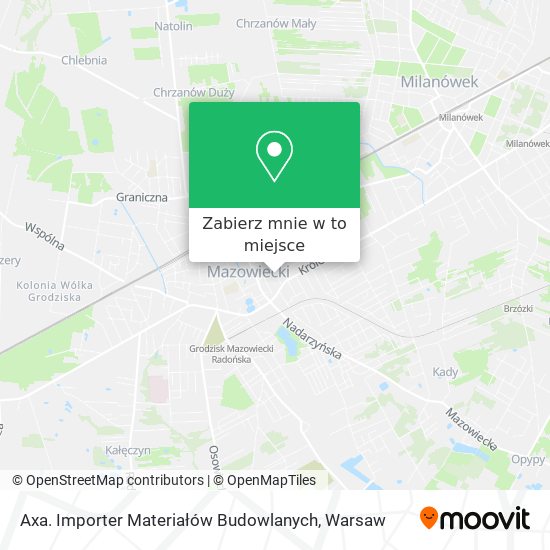 Mapa Axa. Importer Materiałów Budowlanych