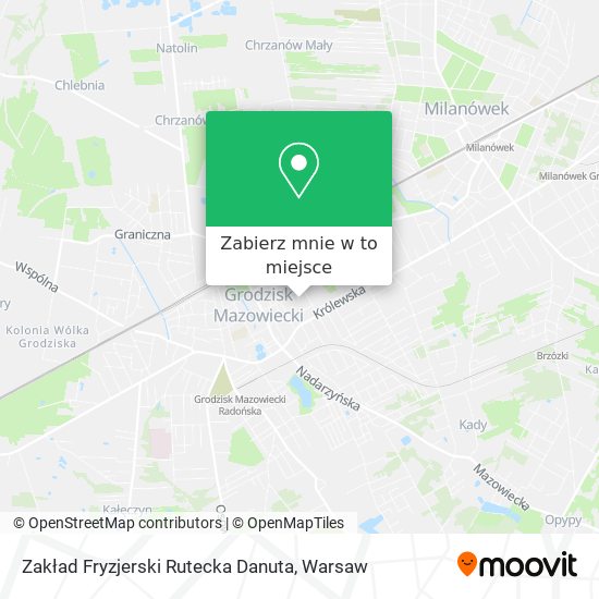 Mapa Zakład Fryzjerski Rutecka Danuta