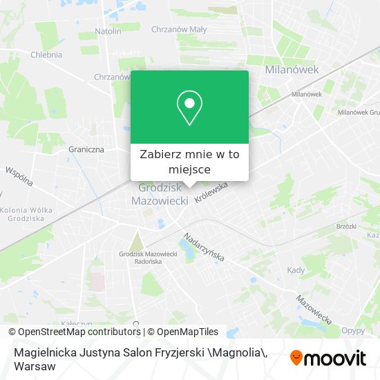 Mapa Magielnicka Justyna Salon Fryzjerski \Magnolia\