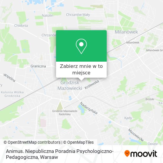 Mapa Animus. Niepubliczna Poradnia Psychologiczno-Pedagogiczna