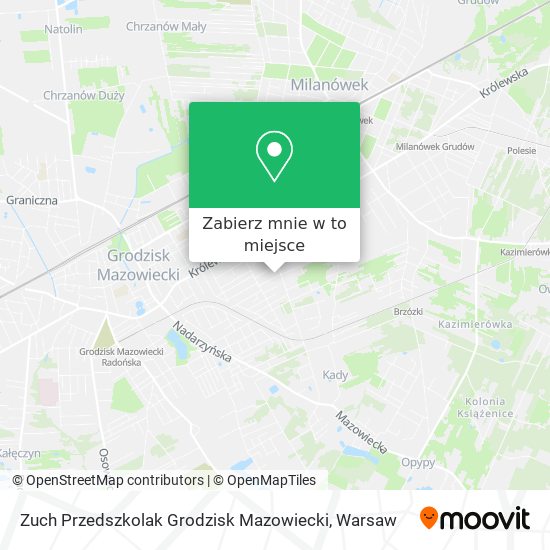 Mapa Zuch Przedszkolak Grodzisk Mazowiecki