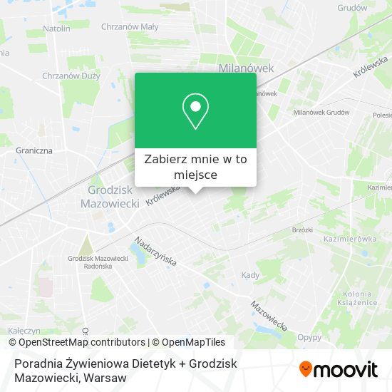 Mapa Poradnia Żywieniowa Dietetyk + Grodzisk Mazowiecki