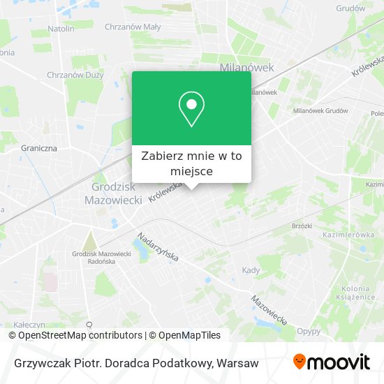 Mapa Grzywczak Piotr. Doradca Podatkowy