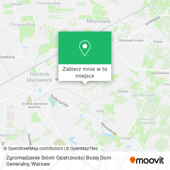 Mapa Zgromadzenie Sióstr Opatrzności Bożej Dom Generalny