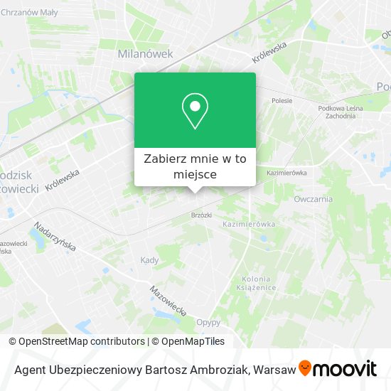 Mapa Agent Ubezpieczeniowy Bartosz Ambroziak