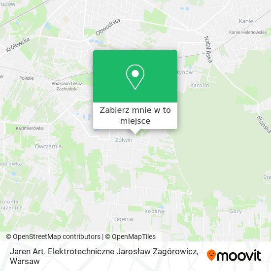 Mapa Jaren Art. Elektrotechniczne Jarosław Zagórowicz