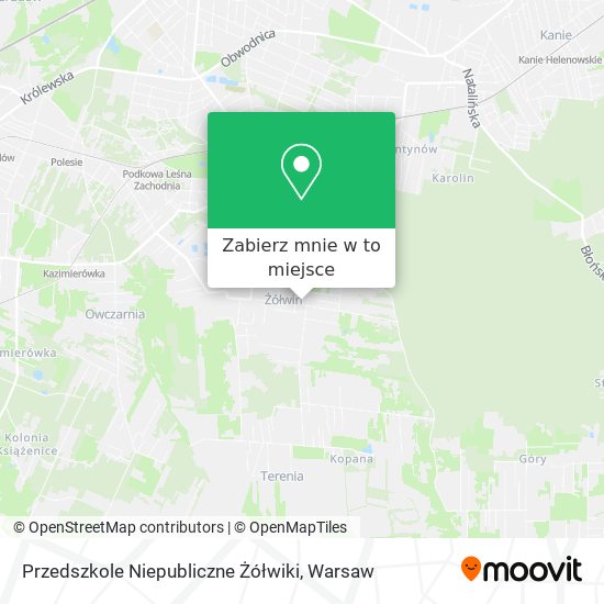 Mapa Przedszkole Niepubliczne Żółwiki