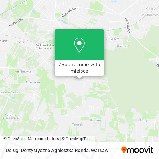 Mapa Usługi Dentystyczne Agnieszka Rońda