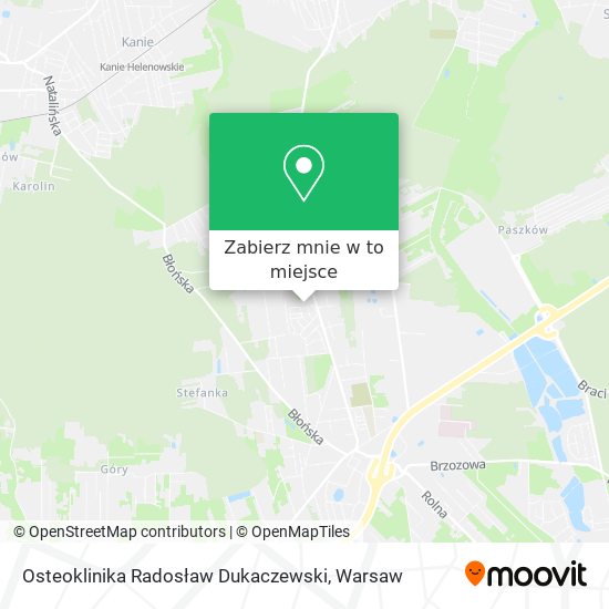 Mapa Osteoklinika Radosław Dukaczewski