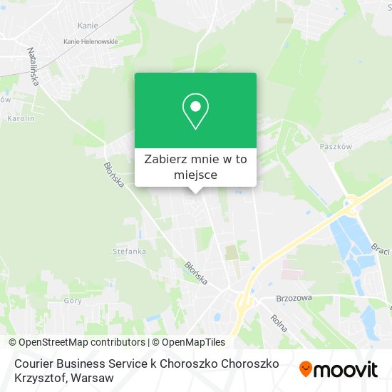 Mapa Courier Business Service k Choroszko Choroszko Krzysztof