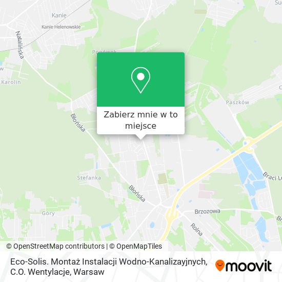 Mapa Eco-Solis. Montaż Instalacji Wodno-Kanalizayjnych, C.O. Wentylacje