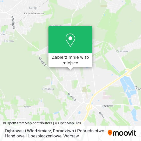 Mapa Dąbrowski Włodzimierz, Doradztwo i Pośrednictwo Handlowe i Ubezpieczeniowe