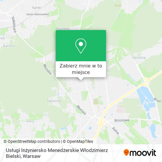 Mapa Usługi Inżyniersko Menedżerskie Włodzimierz Bielski