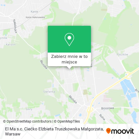 Mapa El Ma s.c. Ciećko Elżbieta Truszkowska Małgorzata