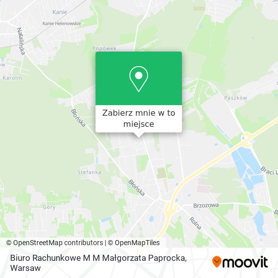 Mapa Biuro Rachunkowe M M Małgorzata Paprocka