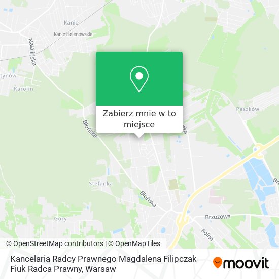 Mapa Kancelaria Radcy Prawnego Magdalena Filipczak Fiuk Radca Prawny